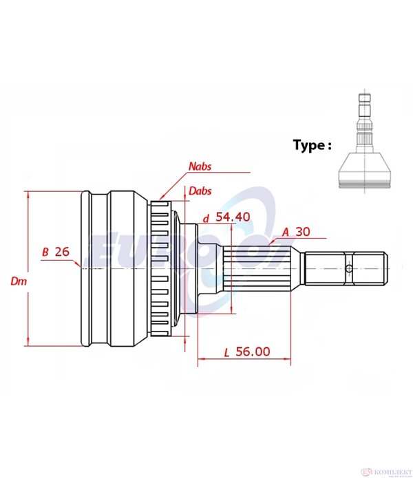 КАРЕ ПОЛУОС ВЪНШНО КОМПЛЕКТ VAUXHALL SIGNUM (2002-) 2.0 i Turbo - METELLI