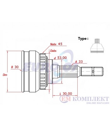 КАРЕ ПОЛУОС ВЪНШНО С ABS КОМПЛЕКТ AUDI COUPE (1988-) 2.0 16 V - METELLI