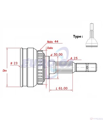 КАРЕ ПОЛУОС ВЪНШНО С ABS КОМПЛЕКТ HYUNDAI MATRIX (2001-) 1.5 CRDi - METELLI