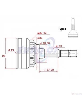 КАРЕ ПОЛУОС ВЪНШНО С ABS КОМПЛЕКТ NISSAN MICRA II (1992-) 1.0 i 16V - METELLI