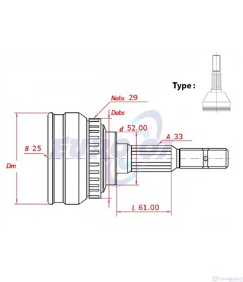 КАРЕ ПОЛУОС ВЪНШНО С ABS КОМПЛЕКТ OPEL ASTRA F COMBI (1991-) 1.8 i 16V - METELLI