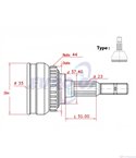 КАРЕ ПОЛУОС ВЪНШНО С ABS КОМПЛЕКТ RENAULT MEGANE I CABRIOLET (1996-) 2.0 16V IDE - METELLI