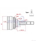 КАРЕ ПОЛУОС ВЪНШНО С ABS КОМПЛЕКТ VAUXHALL TIGRA MK I (1994-) 1.4 16V - METELLI