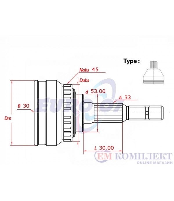 КАРЕ ПОЛУОС ВЪНШНО С ABS КОМПЛЕКТ VOLKSWAGEN PASSAT (2000-) 2.0 - METELLI