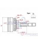 КАРЕ ПОЛУОС ВЪНШНО С ABS КОМПЛЕКТ VOLVO S60 I (2000-) 2.5 T - METELLI
