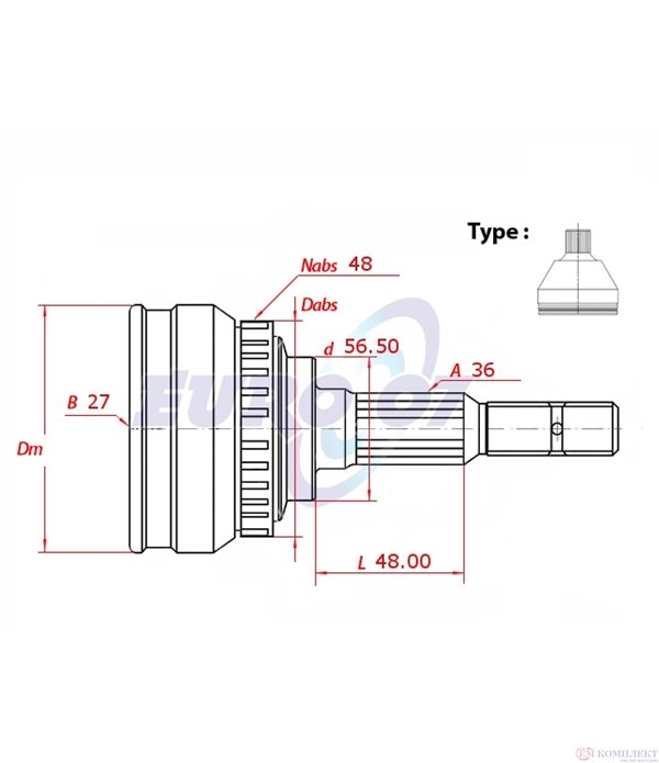 КАРЕ ПОЛУОС ВЪНШНО С ABS КОМПЛЕКТ VOLVO V70 II COMBI (2000-) 2.5 T - METELLI