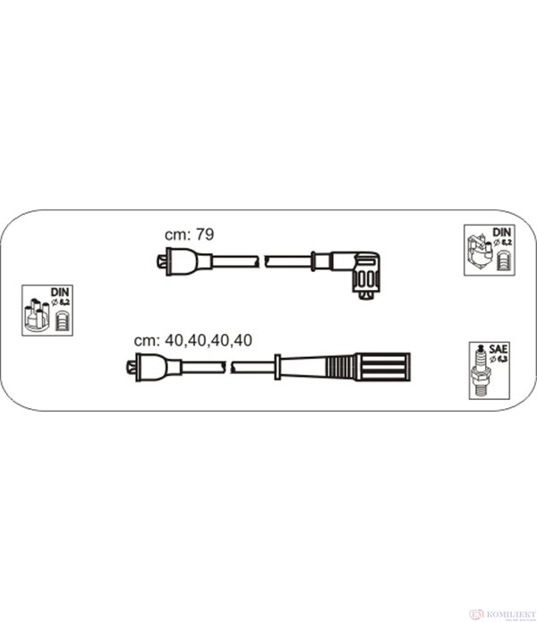 КАБЕЛИ СВЕЩИ RENAULT R 20 (1975-) 1.6 - JANMOR