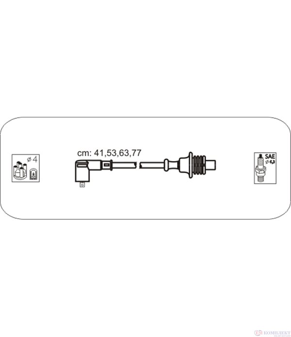 КАБЕЛИ СВЕЩИ PEUGEOT 205 II (1987-) 1.9 GTI CAT - JANMOR