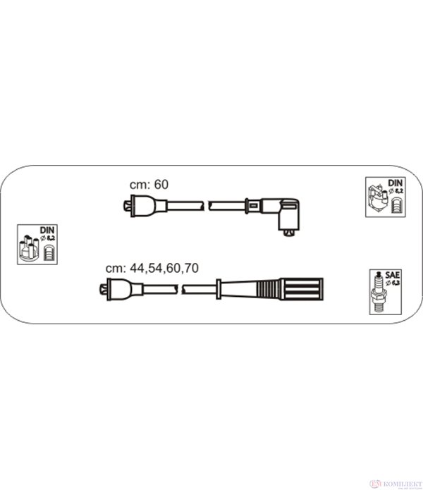 КАБЕЛИ СВЕЩИ FIAT CROMA (1985-) 2000 i.e.  - JANMOR