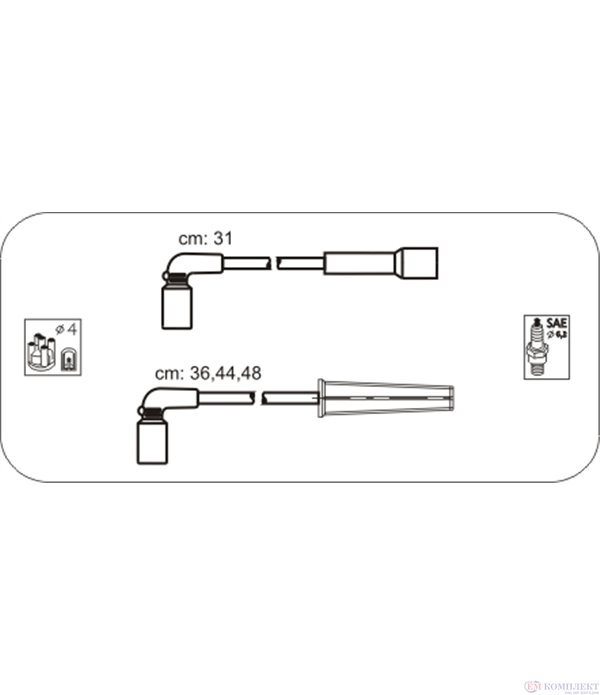 КАБЕЛИ СВЕЩИ DAEWOO LANOS (1997-) 1.5 - JANMOR