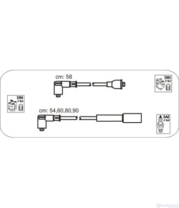 КАБЕЛИ СВЕЩИ SEAT RITMO (1978-) 1.4 - JANMOR