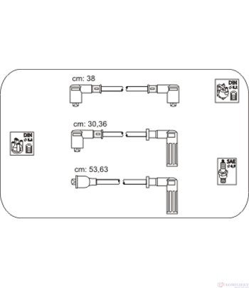 КАБЕЛИ СВЕЩИ FIAT TIPO (1987-) 1.6 i.e.  - JANMOR