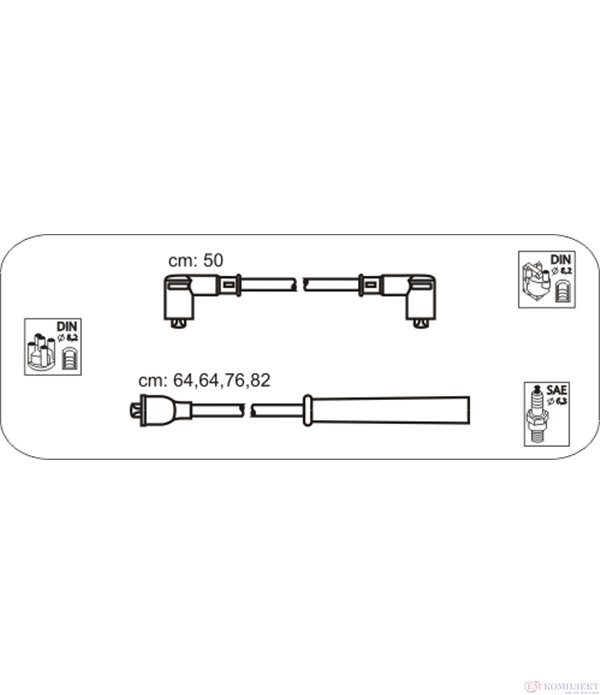 КАБЕЛИ СВЕЩИ OPEL KADETT B (1965-) 1.1 - JANMOR