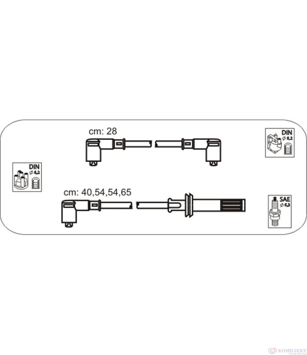 КАБЕЛИ СВЕЩИ LANCIA DEDRA SW (1994-) 2.0 Integrale  - JANMOR