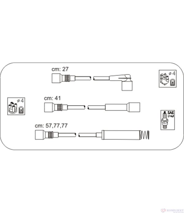КАБЕЛИ СВЕЩИ OPEL CALIBRA A (1990-) 2.0 i - JANMOR