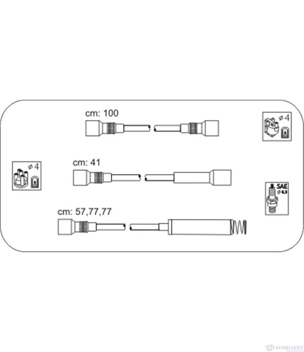 КАБЕЛИ СВЕЩИ OPEL OMEGA A COMBI (1986-) 2.0 - JANMOR