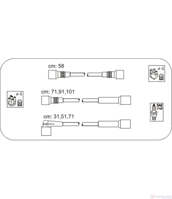 КАБЕЛИ СВЕЩИ OPEL OMEGA A (1986-) 2.6 i - JANMOR