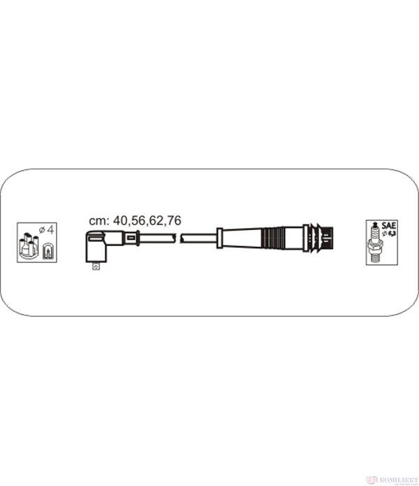 КАБЕЛИ СВЕЩИ FIAT MAREA (1996-) 1.4 80 12V - JANMOR