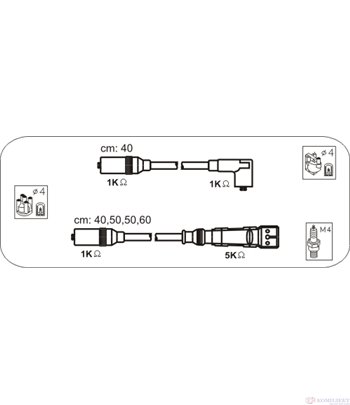 КАБЕЛИ СВЕЩИ VOLKSWAGEN JETTA I (1978-) 1.1 - JANMOR