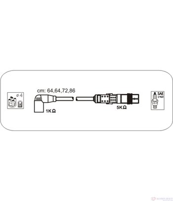 КАБЕЛИ СВЕЩИ VOLKSWAGEN POLO VARIANT (1997-) 1.4 - JANMOR