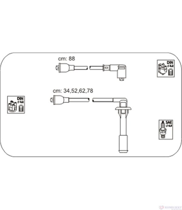 КАБЕЛИ СВЕЩИ FIAT DUCATO (1982-) 1.8 - JANMOR