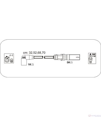 КАБЕЛИ СВЕЩИ VOLKSWAGEN PASSAT VARIANT (2005-) 1.6 - JANMOR