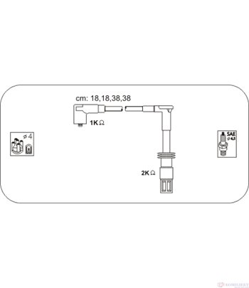 КАБЕЛИ СВЕЩИ ALFA ROMEO SPIDER (1994-) 2.0 T.S.16V  - JANMOR