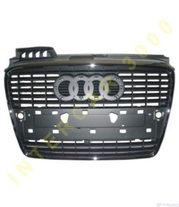 РЕШЕТКА ПРЕДНА ПЛАСТИЧНА ГРУНД ХРОМ AUDI A4 (2004-)