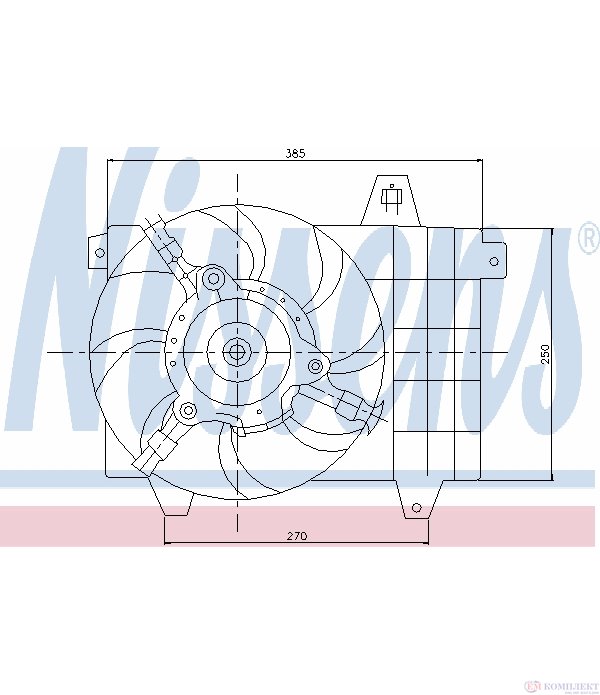 ПЕРКА ВЕНТИЛАТОРНА ALFA ROMEO 146 (1994-) 1.7 i.e. 16V - NISSENS