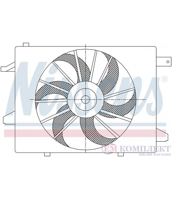 ПЕРКА ВЕНТИЛАТОРНА ALFA ROMEO 159 SPORTWAGON (2006-) 1.9 JTDM 16V - NISSENS