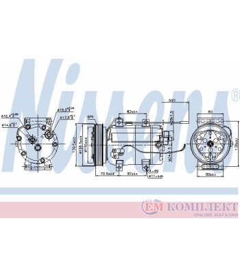 КОМПРЕСОР КЛИМАТИК AUDI 100 AVANT (1990-) 2.6 quattro - NISSENS