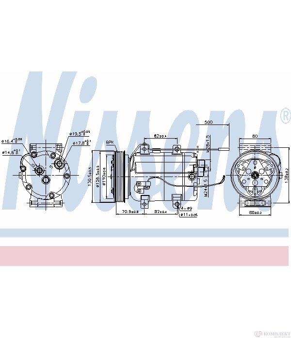 КОМПРЕСОР КЛИМАТИК AUDI A6 (1994-) 2.6 quattro - NISSENS