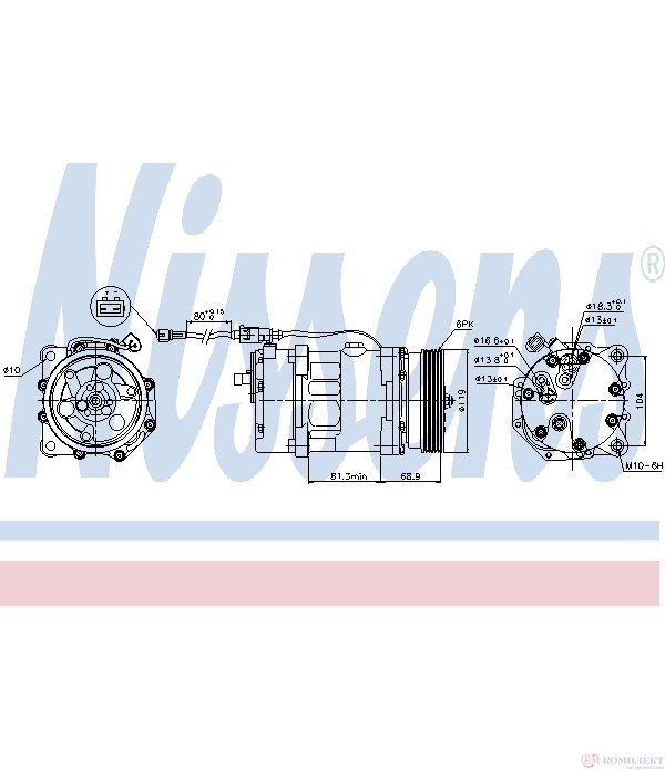 КОМПРЕСОР КЛИМАТИК AUDI TT (1998-) 1.8 T - NISSENS