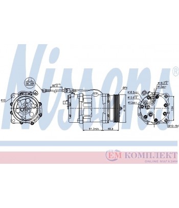 КОМПРЕСОР КЛИМАТИК AUDI TT ROADSTER (1999-) 1.8 T - NISSENS