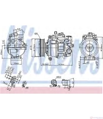 КОМПРЕСОР КЛИМАТИК AUDI A4 (2000-) 2.0 - NISSENS