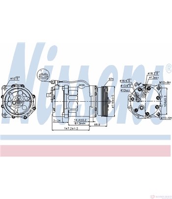КОМПРЕСОР КЛИМАТИК AUDI TT ROADSTER (1999-) 3.2 VR6 quattro - NISSENS