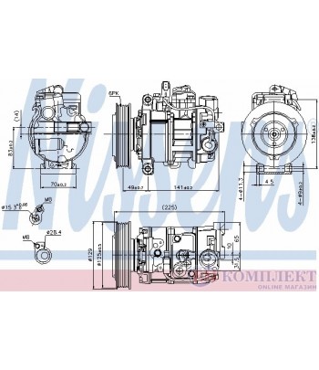 КОМПРЕСОР КЛИМАТИК AUDI A6 AVANT (2005-) 3.2 FSI quattro - NISSENS