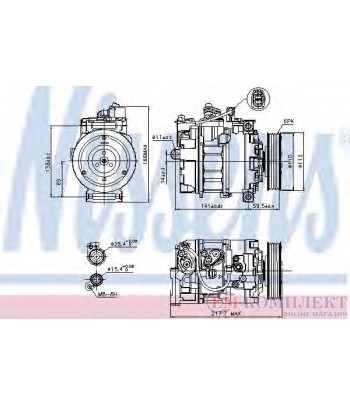 КОМПРЕСОР КЛИМАТИК AUDI A4 (2004-) 3.0 quattro - NISSENS