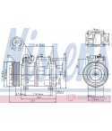 КОМПРЕСОР КЛИМАТИК BMW 5 SERIES E34 TOURING (1991-) 520 i - NISSENS