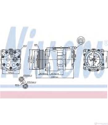 КОМПРЕСОР КЛИМАТИК CITROEN XM BREAK (1994-) 2.1 D12 - NISSENS