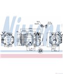 КОМПРЕСОР КЛИМАТИК CITROEN C5 (2001-) 2.0 16V HPi - NISSENS