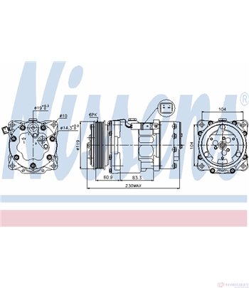 КОМПРЕСОР КЛИМАТИК CITROEN C5 (2001-) 2.2 HDi - NISSENS