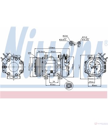 КОМПРЕСОР КЛИМАТИК CITROEN C5 BREAK (2001-) 2.2 HDi - NISSENS