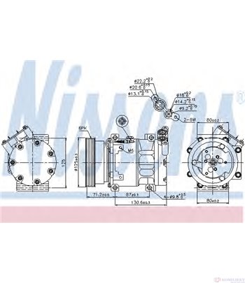 КОМПРЕСОР КЛИМАТИК DACIA LOGAN EXPRESS (2009-) 1.5 dCi - NISSENS