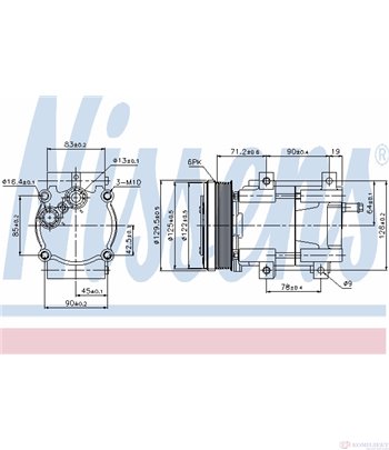 КОМПРЕСОР КЛИМАТИК FORD MONDEO I COMBI (1993-) 2.0 i 16V - NISSENS