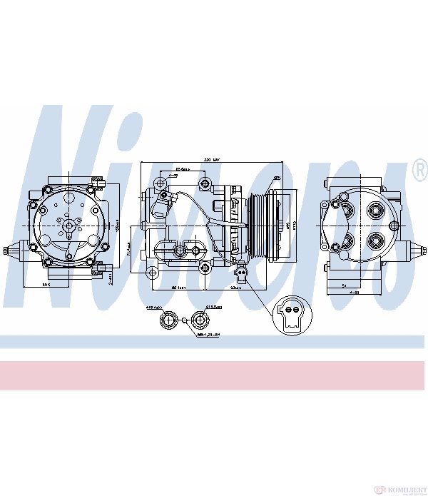 КОМПРЕСОР КЛИМАТИК FORD MONDEO III SEDAN (2000-) 2.0 16V - NISSENS