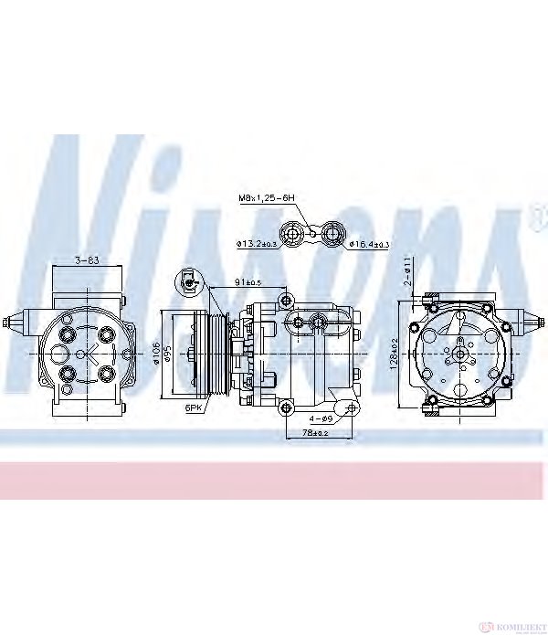 КОМПРЕСОР КЛИМАТИК FORD FUSION (2002-) 1.4 LPG - NISSENS