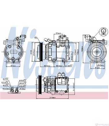КОМПРЕСОР КЛИМАТИК HYUNDAI LANTRA II (1995-) 1.8 16V - NISSENS