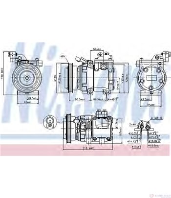 КОМПРЕСОР КЛИМАТИК HYUNDAI LANTRA II WAGON (1996-) 1.5 12V - NISSENS