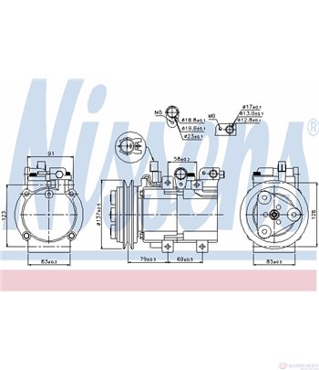 КОМПРЕСОР КЛИМАТИК HYUNDAI STAREX (1997-) 2.5 TD - NISSENS